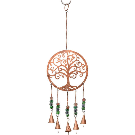 Brass Bell Chime Large - Copper Metal Tree of Life (Each)
