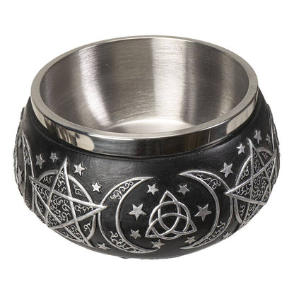 Triple Moon Resin Smudge Ritual Offering Bowl