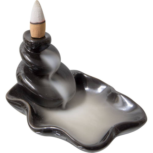 Ceramic Backflow Incense Burner - Water Lily (Each)