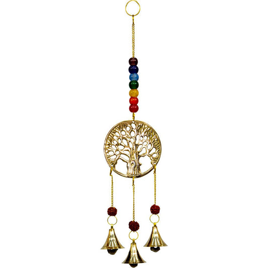 Brass Bell Chime Chakras - Tree of Life (Each)