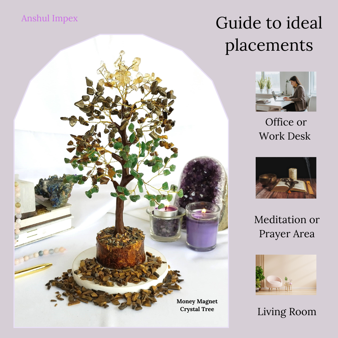 300 Chips Gemstone Tree | Money Magnet |Crystal Tree Of Life