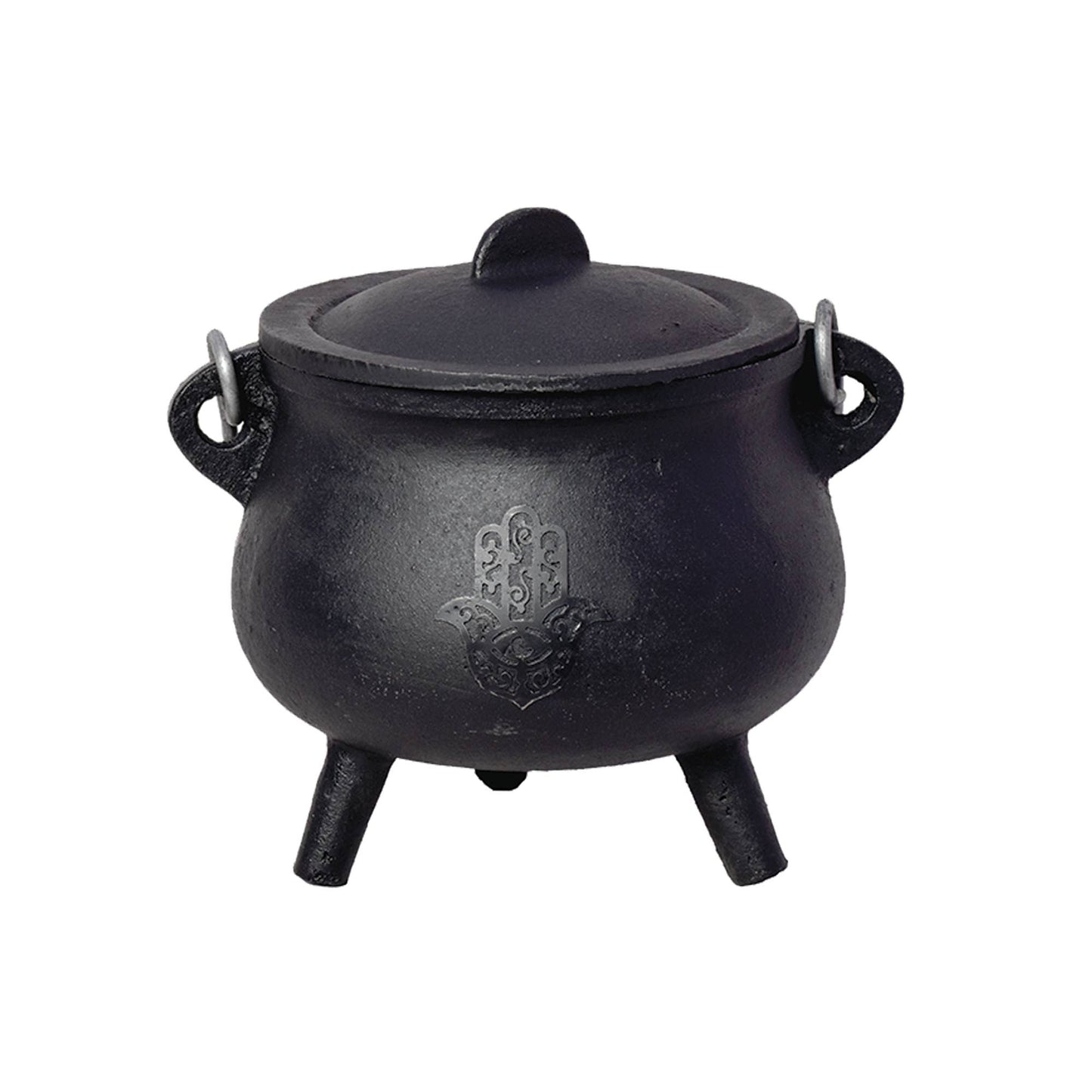Cast Iron Cauldron - Hand of Hamsa (6 in.)
