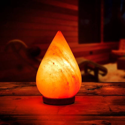Drop Himalayan Salt Lamp (6–9 lb) W/ Bulb & Dimmer Cord