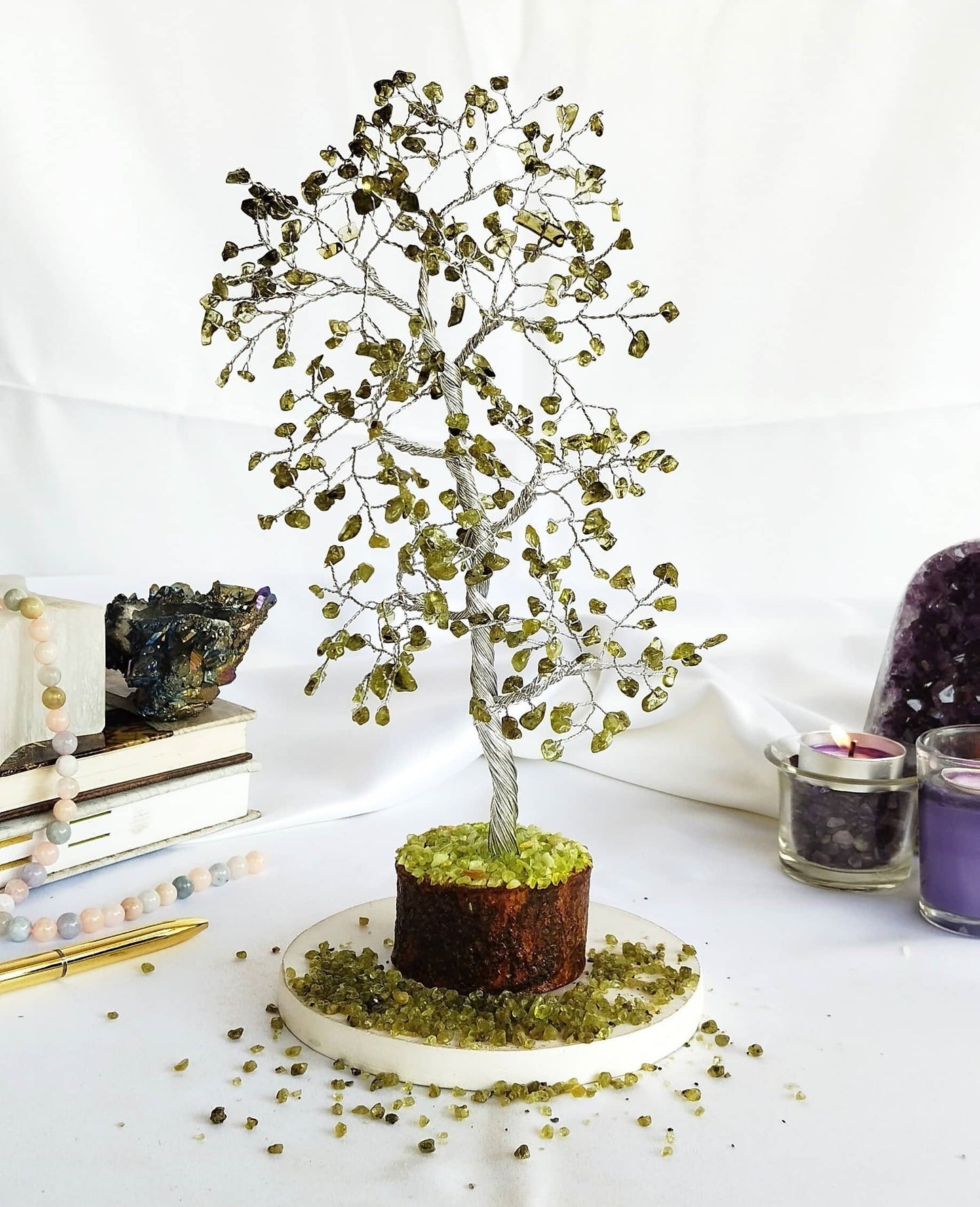Gemstone Tree | Peridot | Crystal Tree Of Life