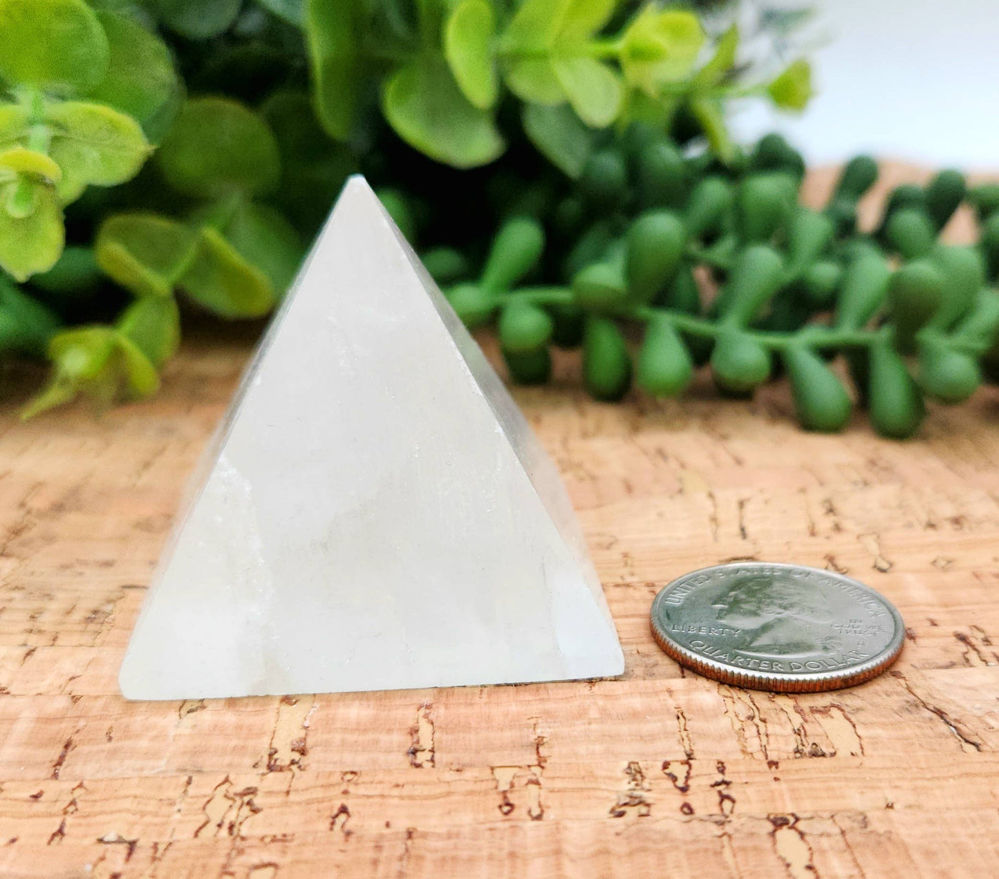 Selenite Pyramid Charging/Cleansing - Approximate Size 4-5cm