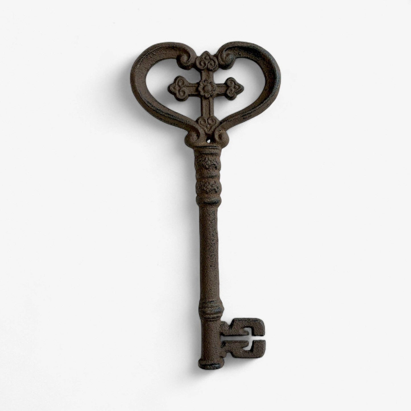 Decorative Skeleton Key, Oversized Cast Iron Wall Hanging, 11"