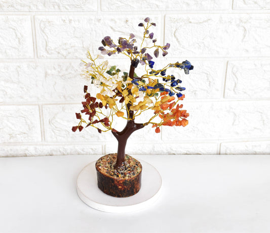 300 Chips Gemstone Tree | 7 Chakra | Healing Crystal Tree