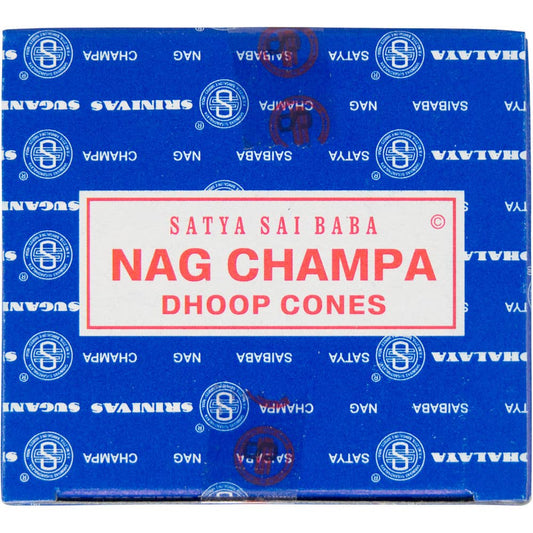 Satya Nag Champa Incense Cones Display Box (Pack of 12)