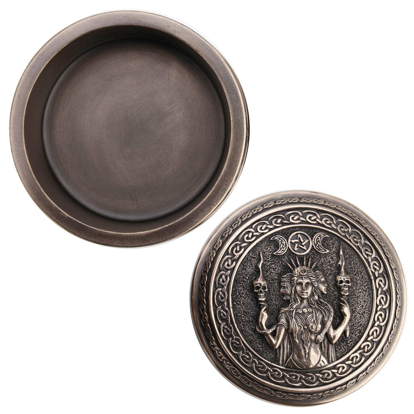 2 1/8 Inches Hecate Goddess Of Chthonic Trinket Box CCB