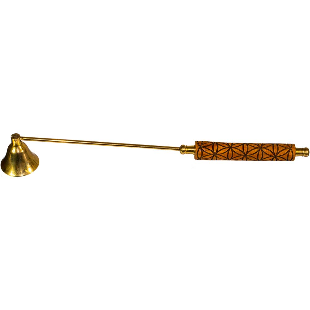 Candle Snuffer w/ Wood Handle - Flower of Life (Each)