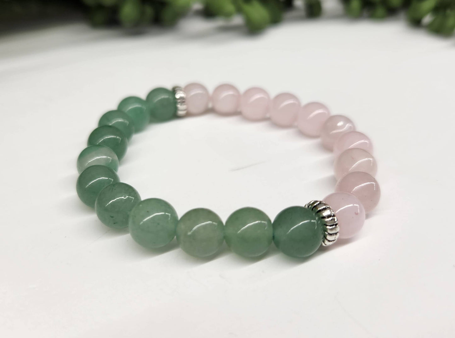 FERTILITY - Green Aventurine & Rose Quartz Bracelet 8mm
