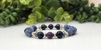 ANXIETY RELIEF - Blue Aventurine/Sodalite/Amethyst Bracelet