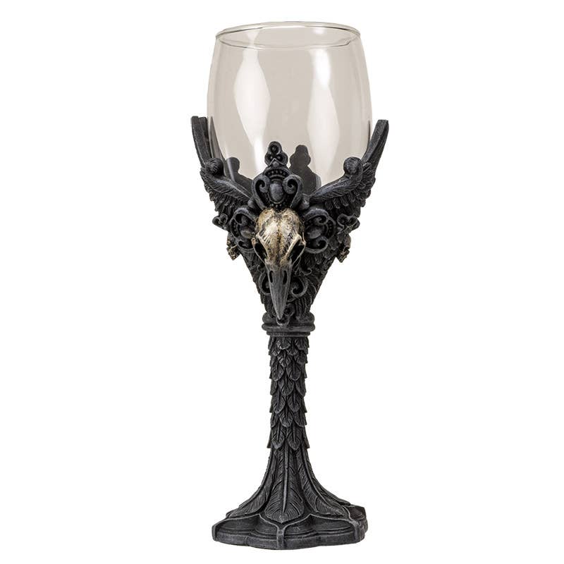 Raven Halloween Wine Goblet