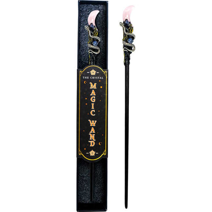 Magic Wand w/ Gift Box - Rose Quartz Moon & Snake (Each)
