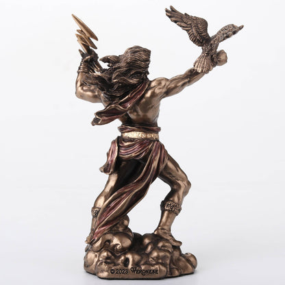 Zeus Greek God Of The Sky Holding Thunderbolt With Eagle