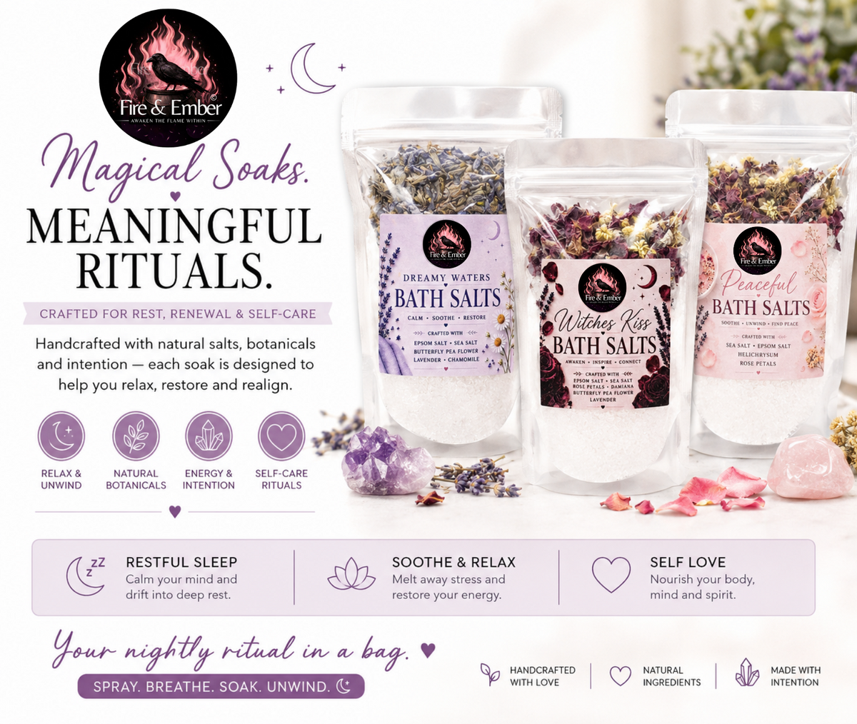 Bath Salts Bulk Size + Essential Oil Scents Skin Softening