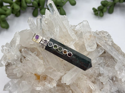 Pencil Pendant Gemstone Necklace