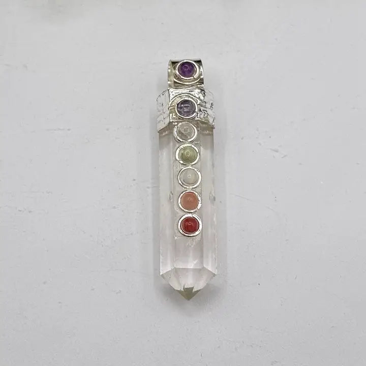 Pencil Pendant Gemstone Necklace