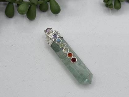 Pencil Pendant Gemstone Necklace