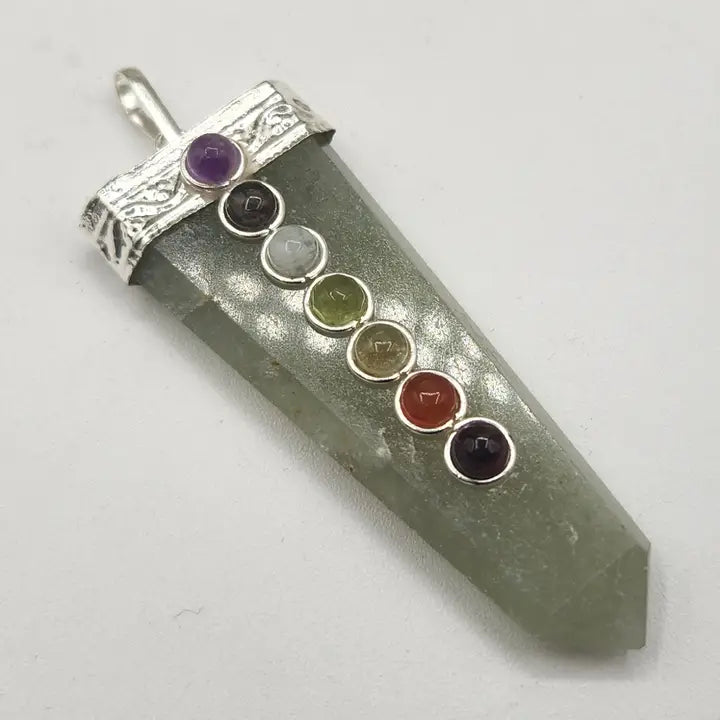 Pencil Pendant Gemstone Necklace