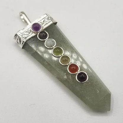Pencil Pendant Gemstone Necklace