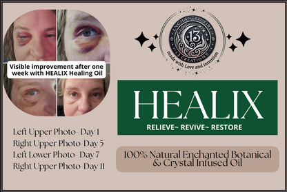 HEALIX Enchanted Botanical and Crystal Infused Oil – Holistic Self-Care and Skin Ritual