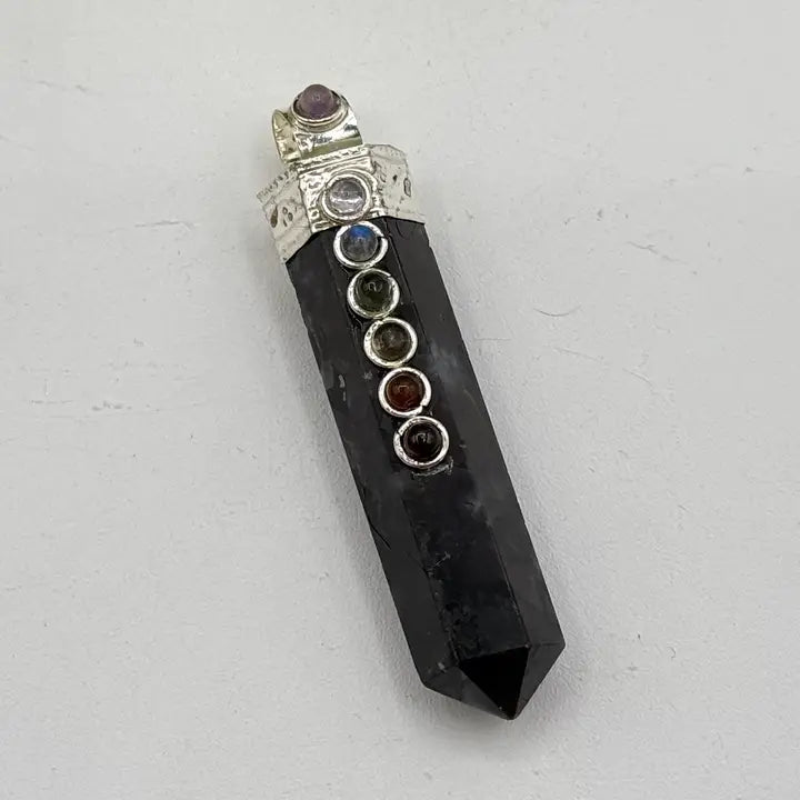 Pencil Pendant Gemstone Necklace