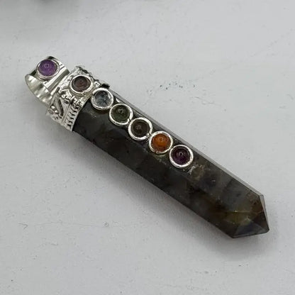 Pencil Pendant Gemstone Necklace