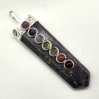 Pencil Pendant Gemstone Necklace