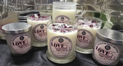 Wickless, Hand Poured, Organic, Soy, Candle~ Love Spell