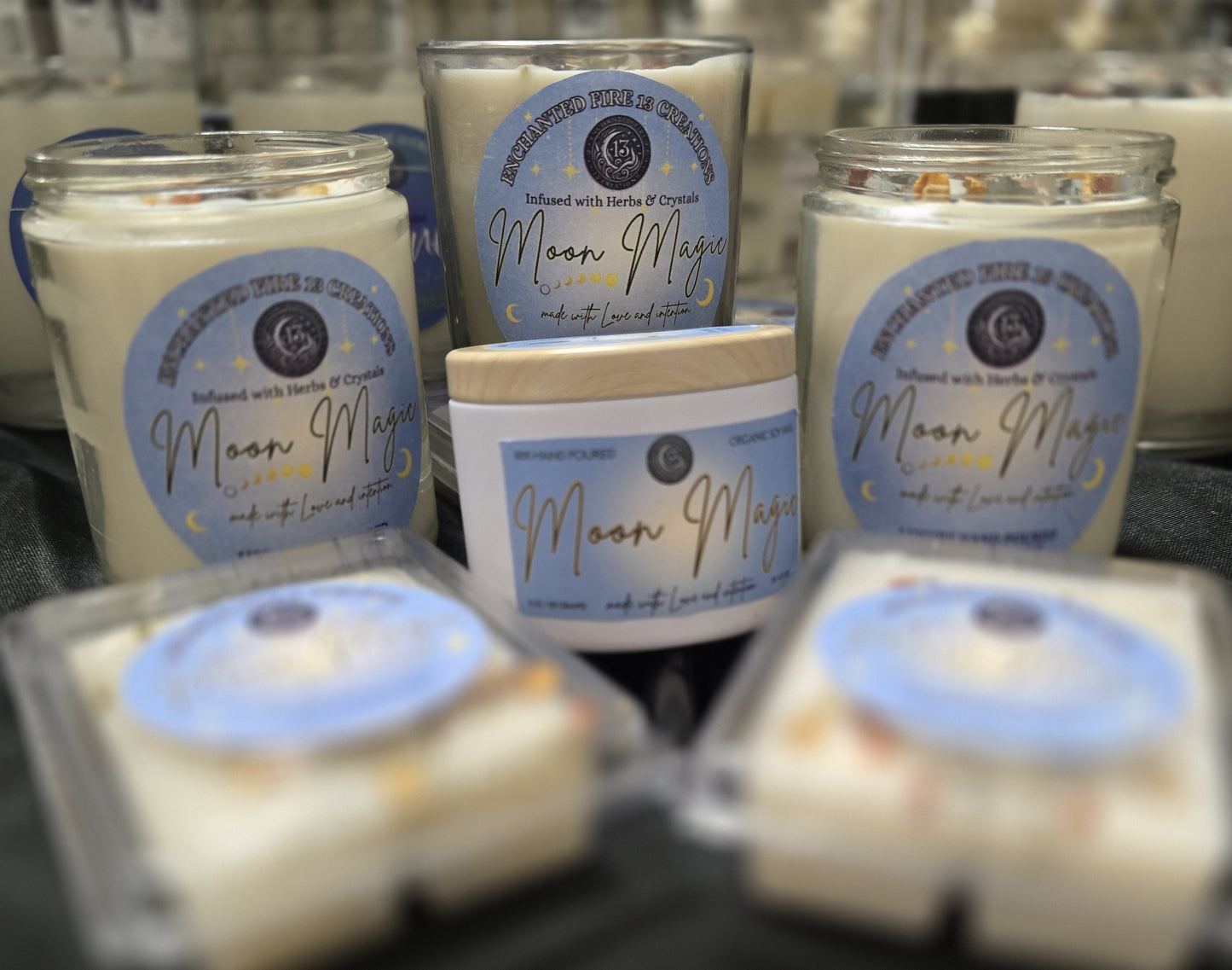 Wickless, Hand Poured, Organic, Soy, Candle~ Moon Magic