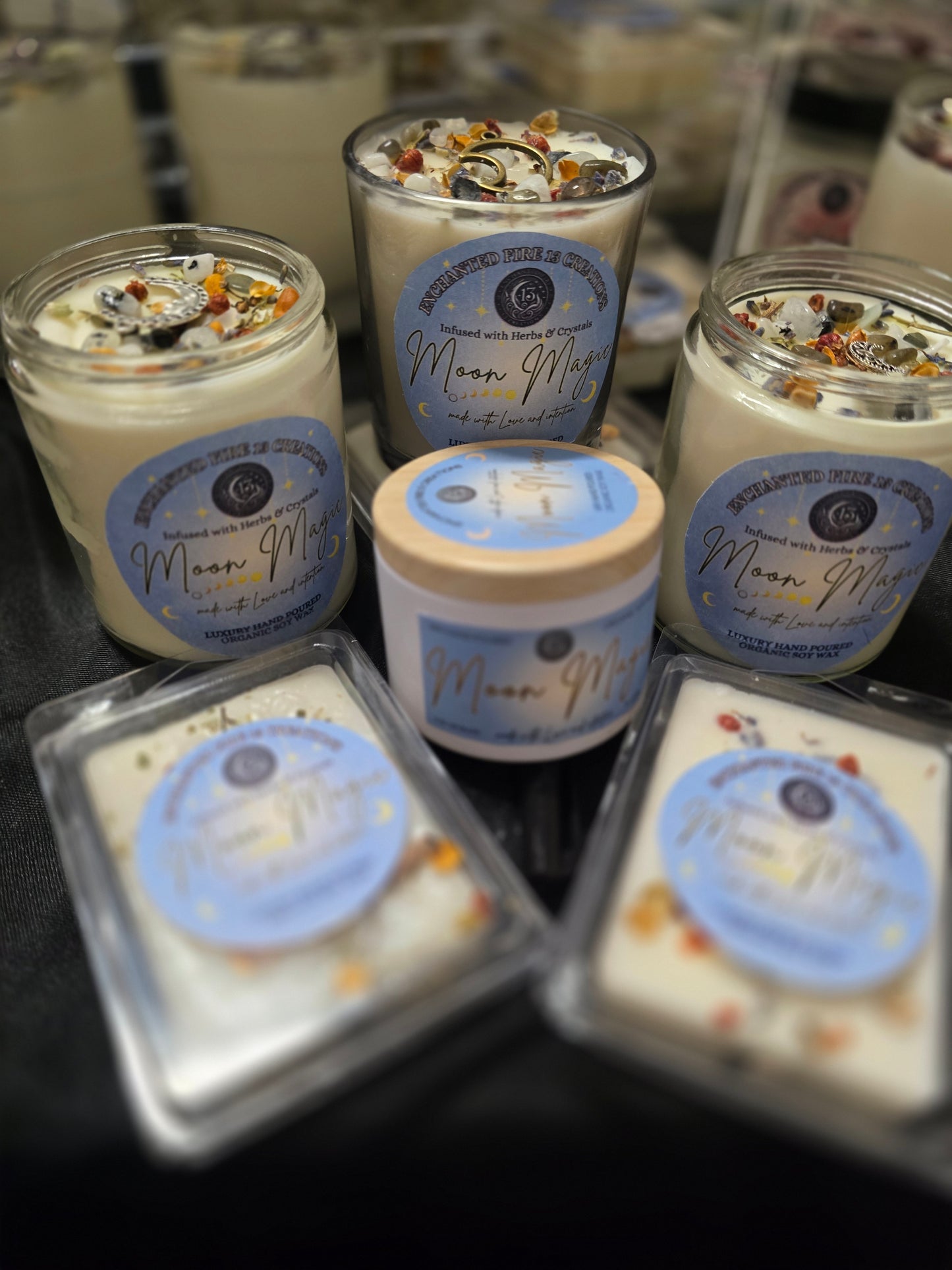 Wickless, Hand Poured, Organic, Soy, Candle~ Moon Magic