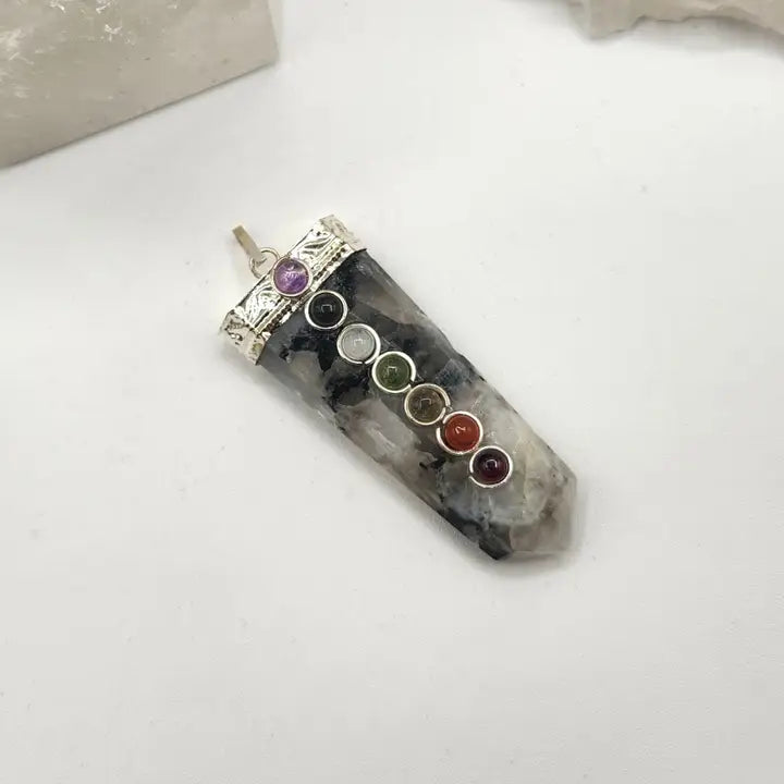 Pencil Pendant Gemstone Necklace