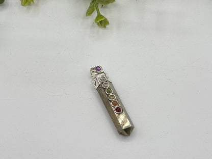 Pencil Pendant Gemstone Necklace