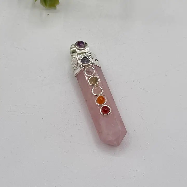Pencil Pendant Gemstone Necklace
