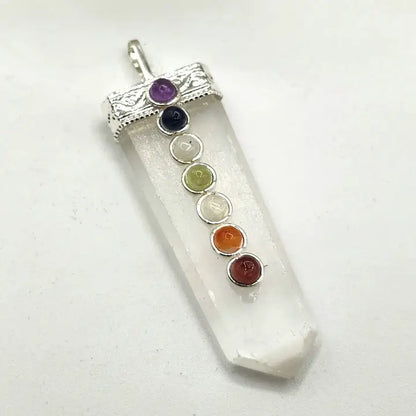 Pencil Pendant Gemstone Necklace