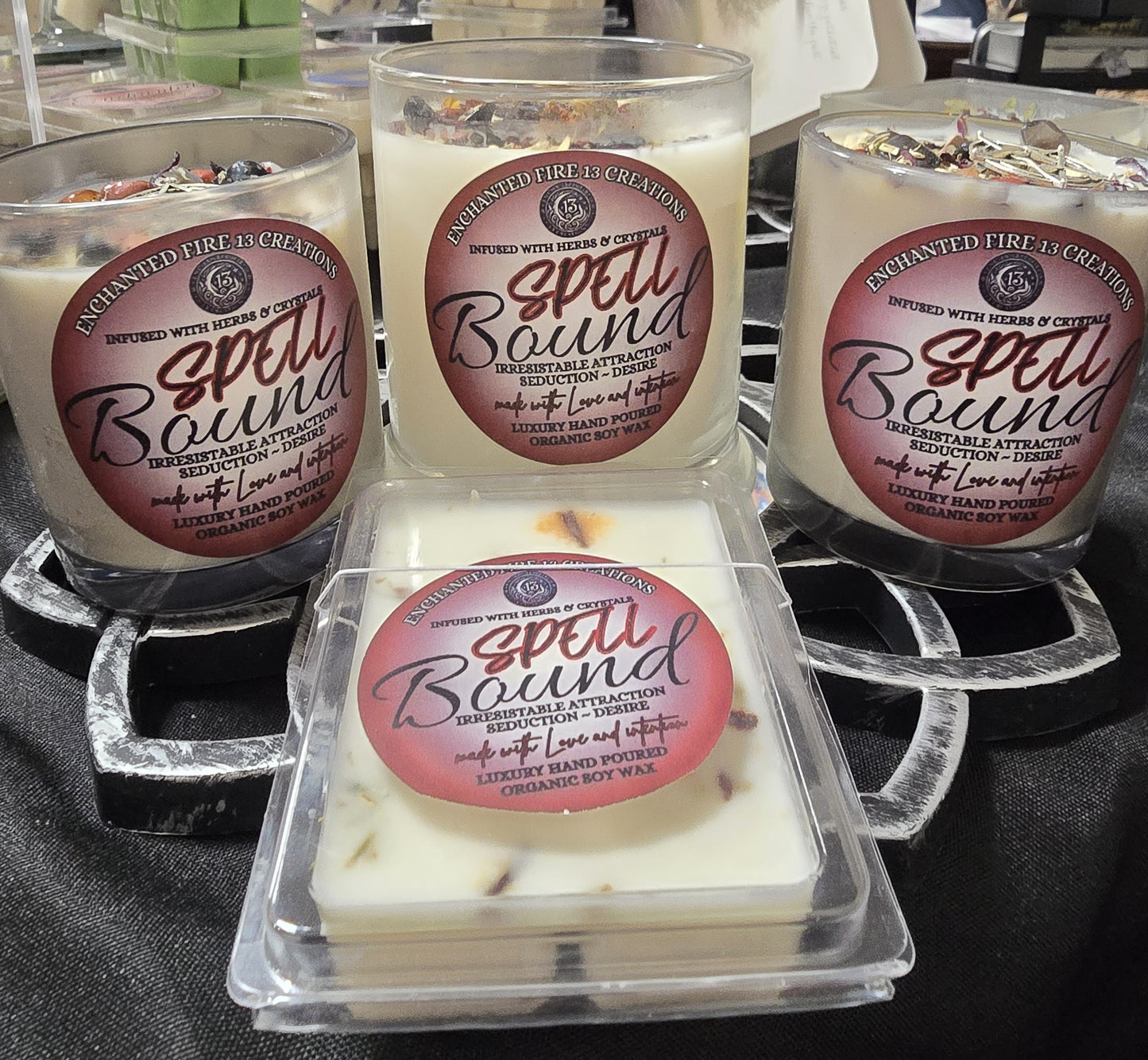 Wickless, Hand Poured, Organic, Soy, Candle~ Spell Bound