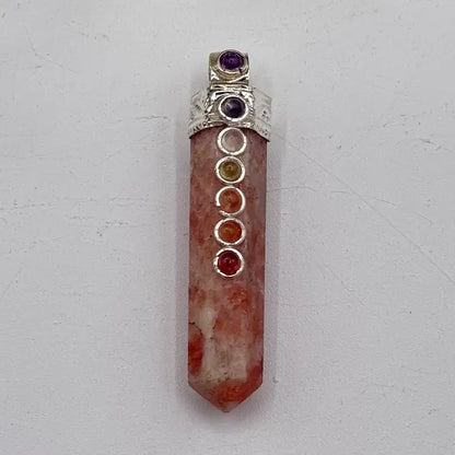 Pencil Pendant Gemstone Necklace