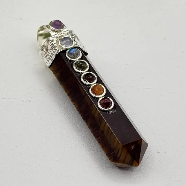 Pencil Pendant Gemstone Necklace