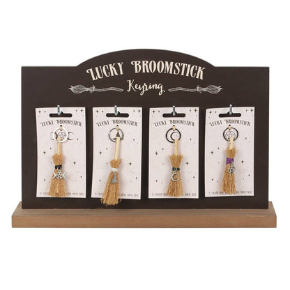 Lucky Broomstick 24PC Keyrings Halloween Decor