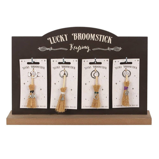 Lucky Broomstick 24PC Keyrings Halloween Decor