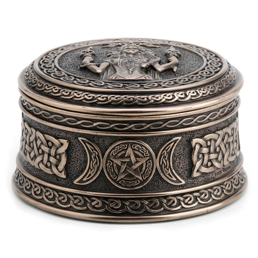 2 1/8 Inches Hecate Goddess Of Chthonic Trinket Box CCB