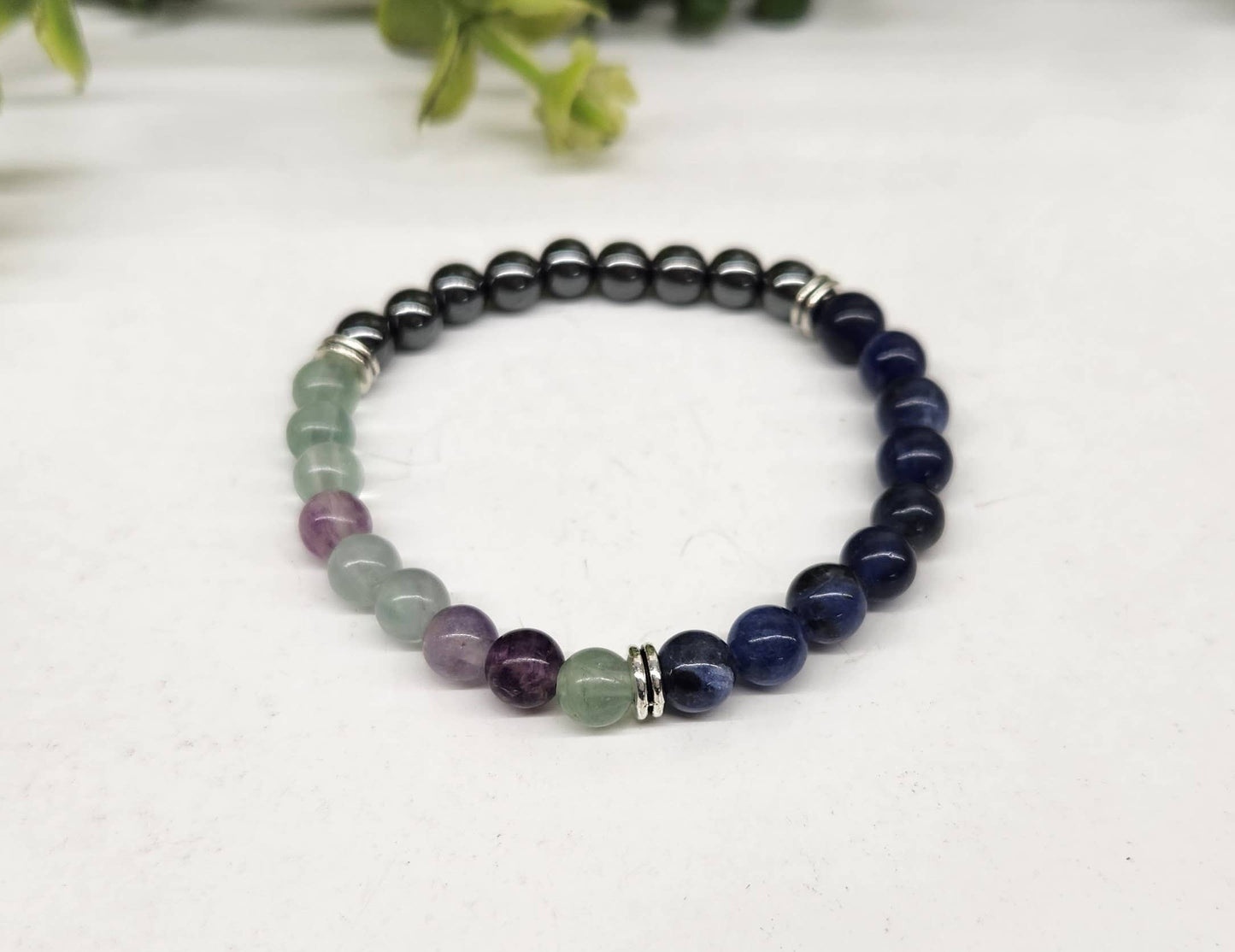Focus Concentration-Fluorite/Sodalite/Hematite Child Bracele