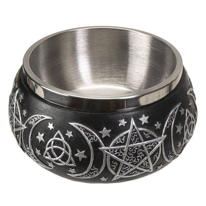 Triple Moon Resin Smudge Ritual Offering Bowl
