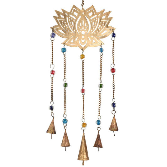 Recycled Lotus Windchime - 20" Long