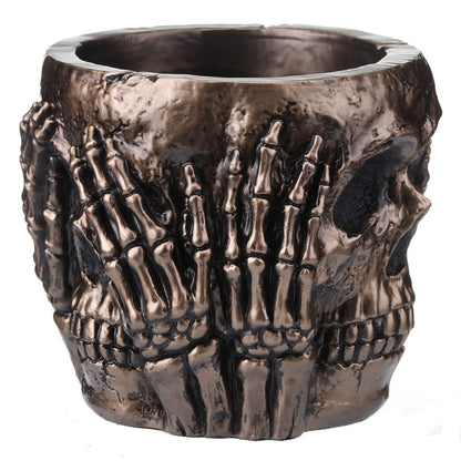 See Hear Speak No Evil Skull Pen Holder