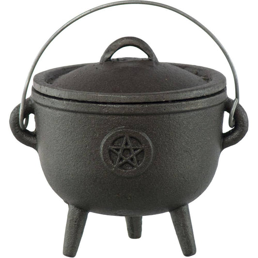 Cast Iron Cauldron MED 4.5in Pentacle (Each)