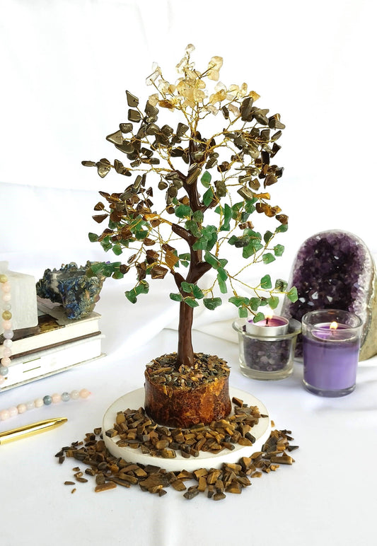 300 Chips Gemstone Tree | Money Magnet |Crystal Tree Of Life