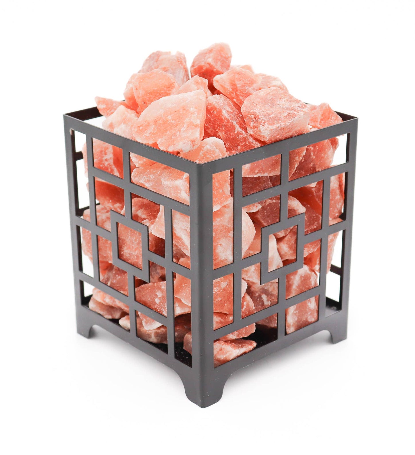 Himalayan Salt Square Basket Lamp