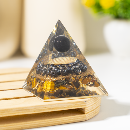Orgone Pyramid | Triple Protection | Crystal Energy Pyramid